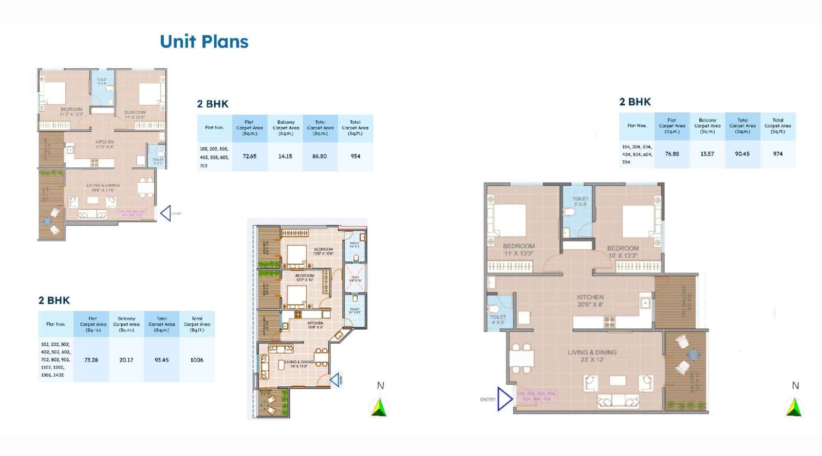 204-Paradise-2-BHK-Unit-Plans
